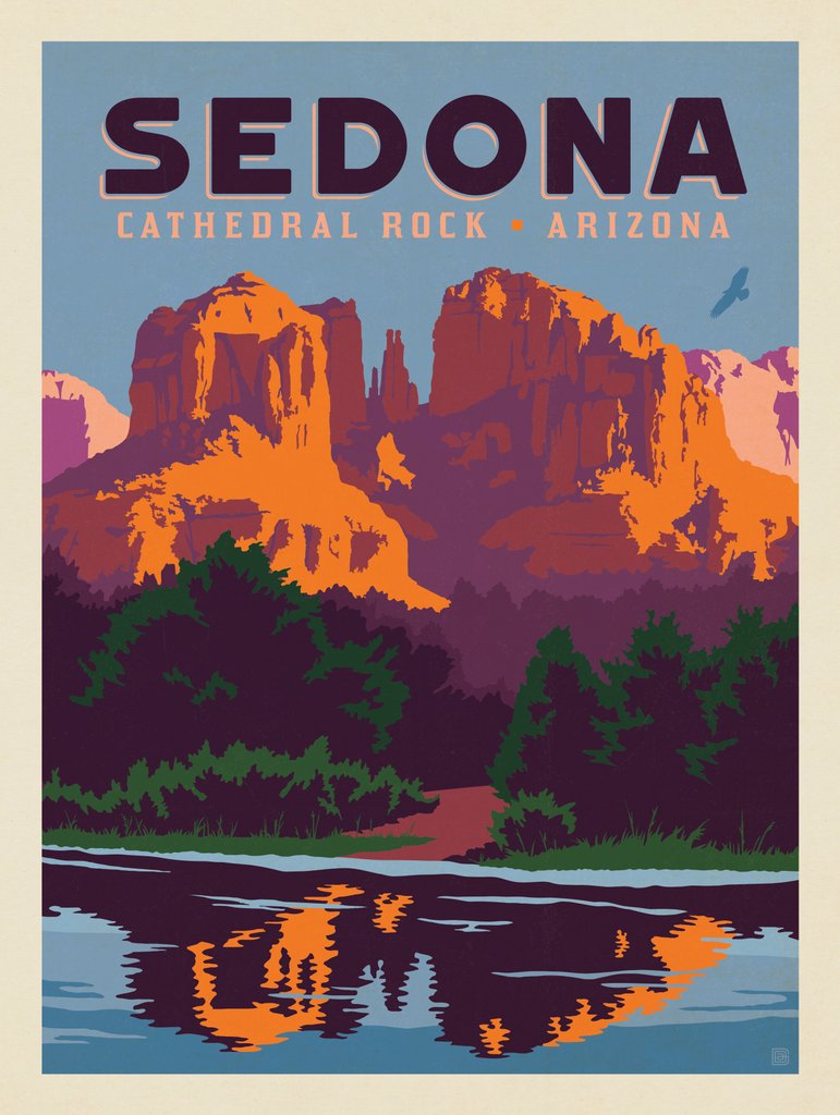 Sedona, AZ: Cathedral Rock - Notecards - Artwork