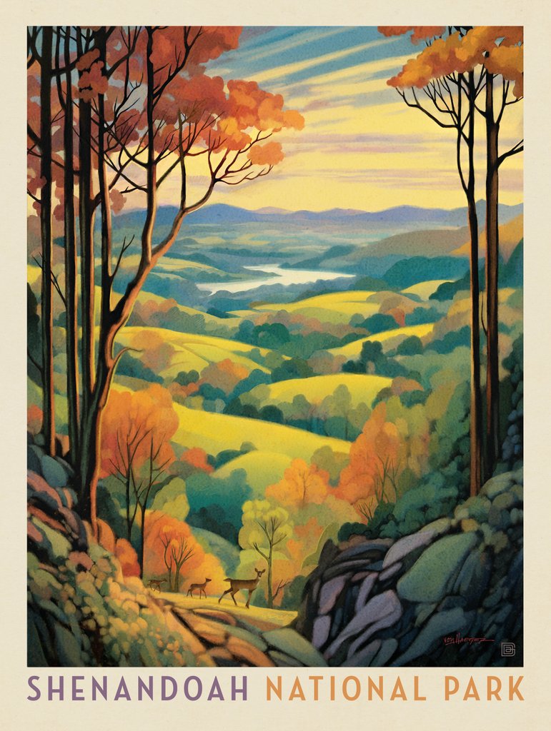 Shenandoah National Park: Rolling Hills - Metal Sign - Artwork