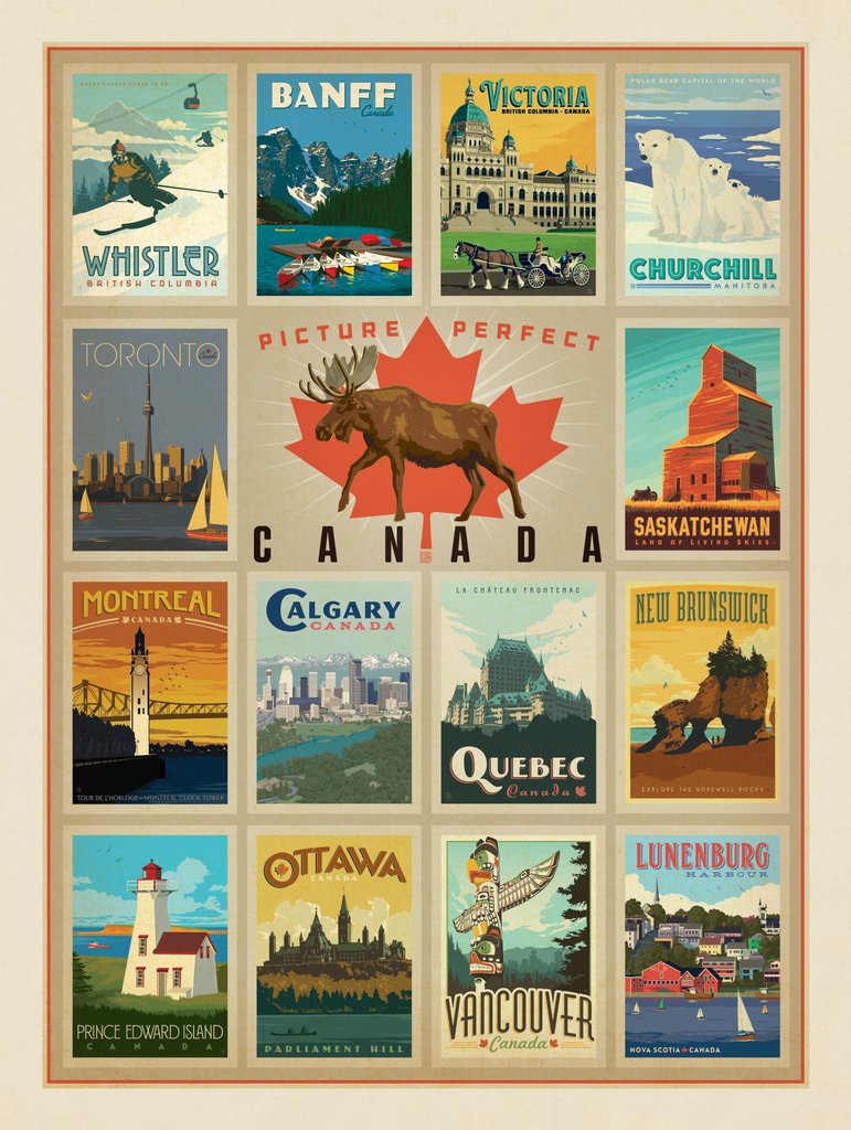 Canada: Multi-Image Print - Postcards - Artwork
