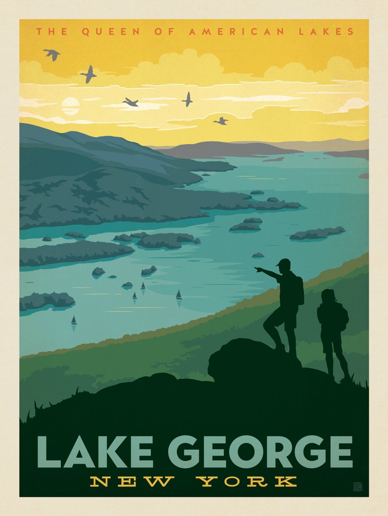 Lake George, NY: Overlook - Postcards - Artwork
