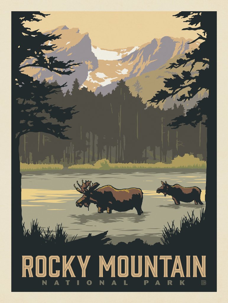 Rocky Mountain National Park: Sprague Lake - Canvas - Artwork