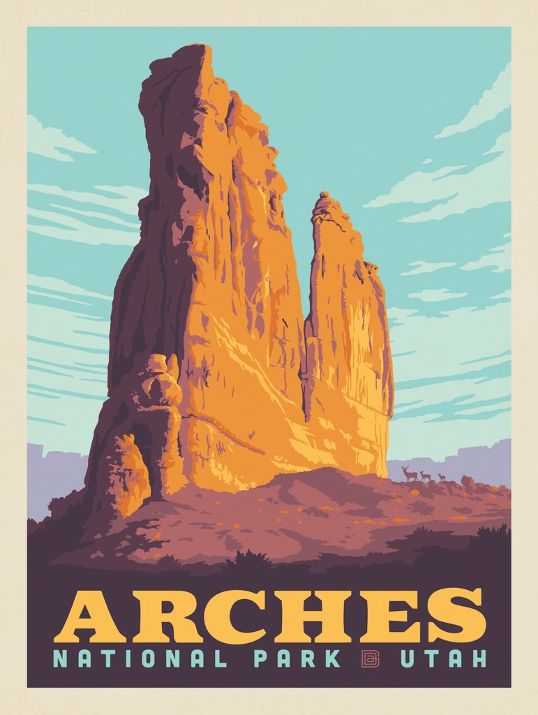 Arches National Park: The Organ - Metal Sign - Artwork