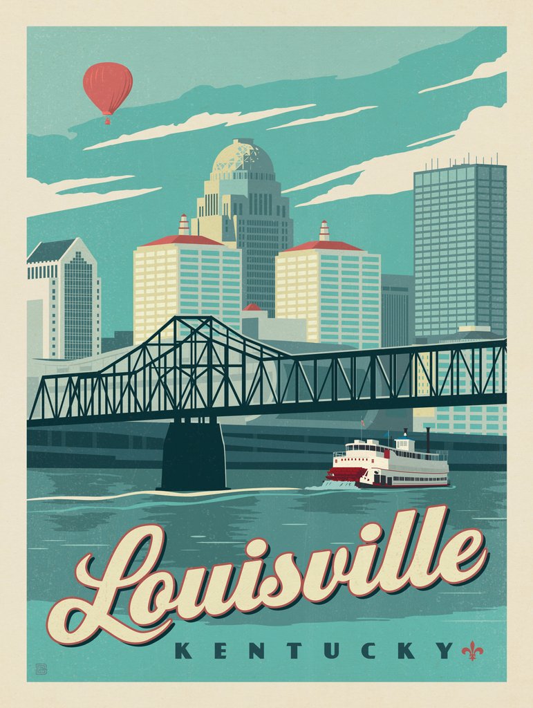 Louisville, KY - Notecards - Artwork