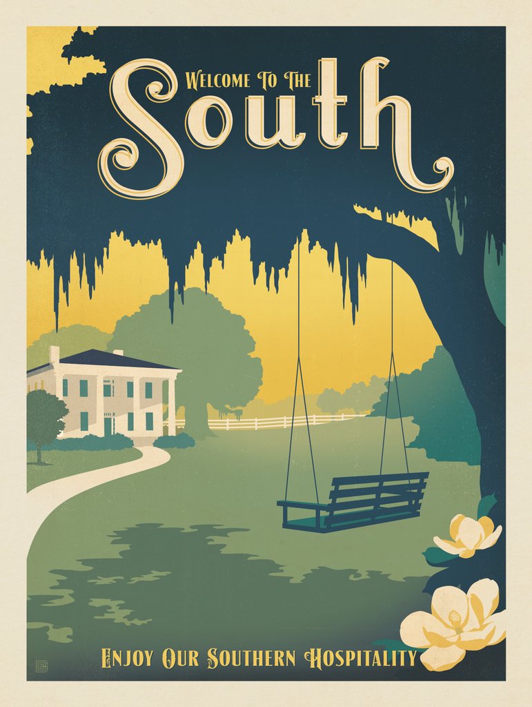 The South - Postcards - Artwork