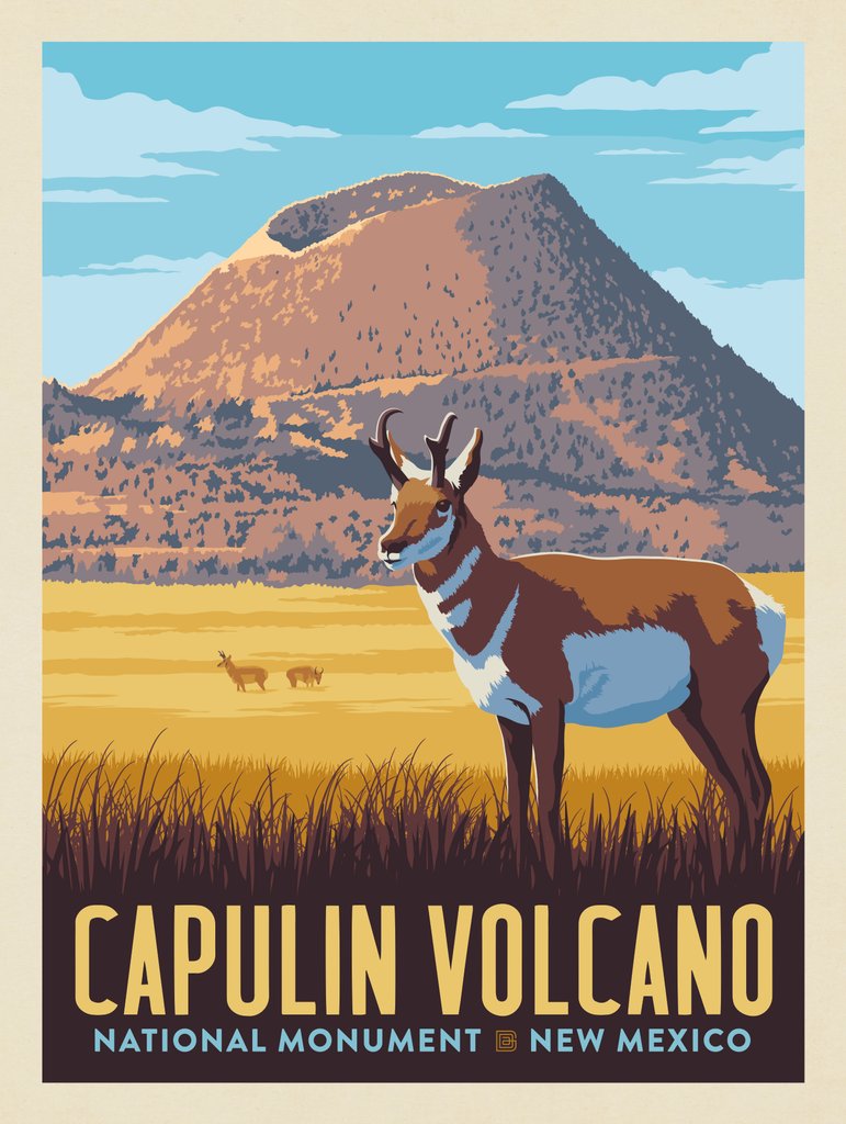 Capulin Volcano National Monument, New Mexico - Metal Sign - Artwork