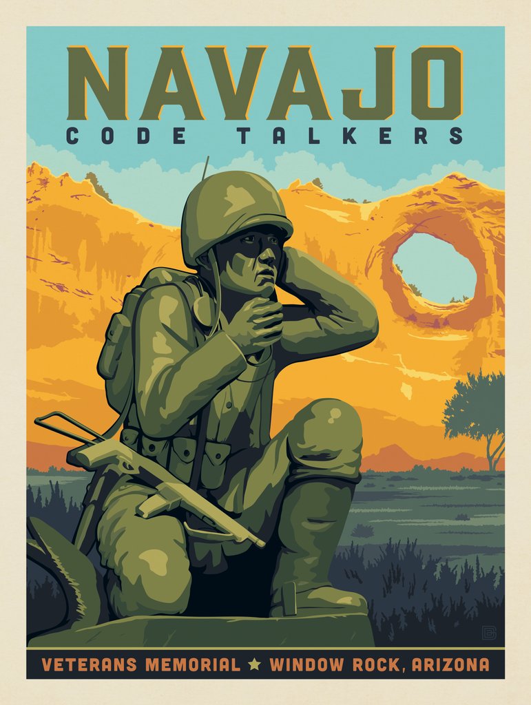 Navajo Code Talkers Veterans Memorial - Canvas - Artwork