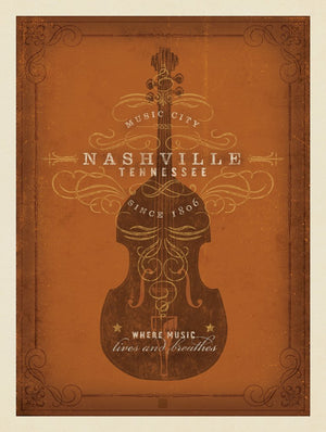 Music City: Brown Bass Fiddle