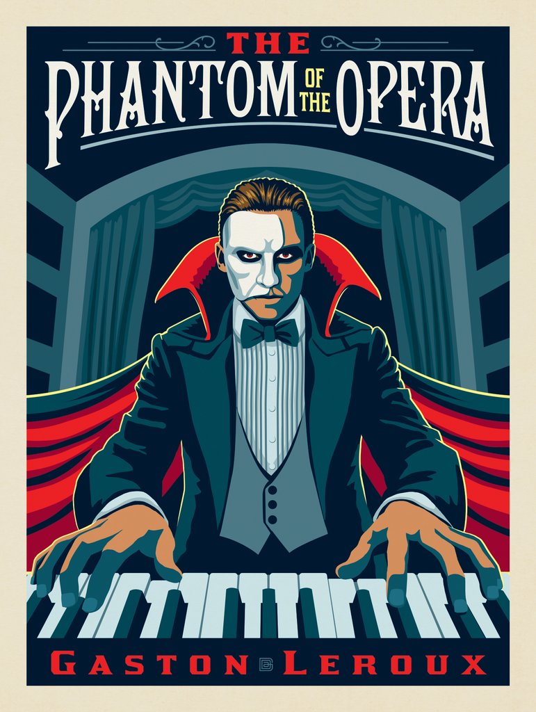 The Phantom Of The Opera: Gaston Laroux - Notecards - Artwork