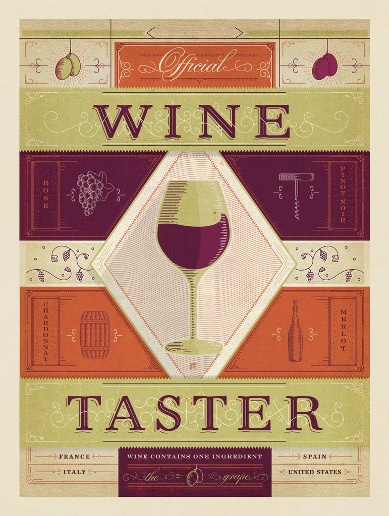 Official Wine Taster - Postcards - Artwork