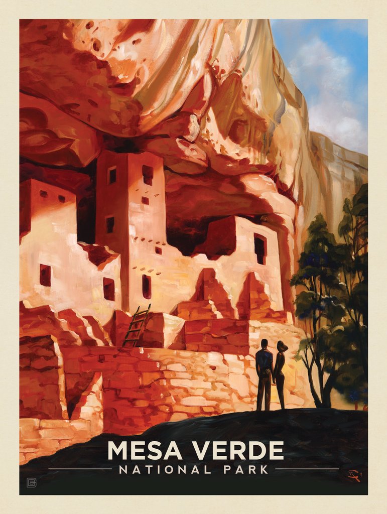 Mesa Verde National Park: Cliffside Treasure - Canvas - Artwork