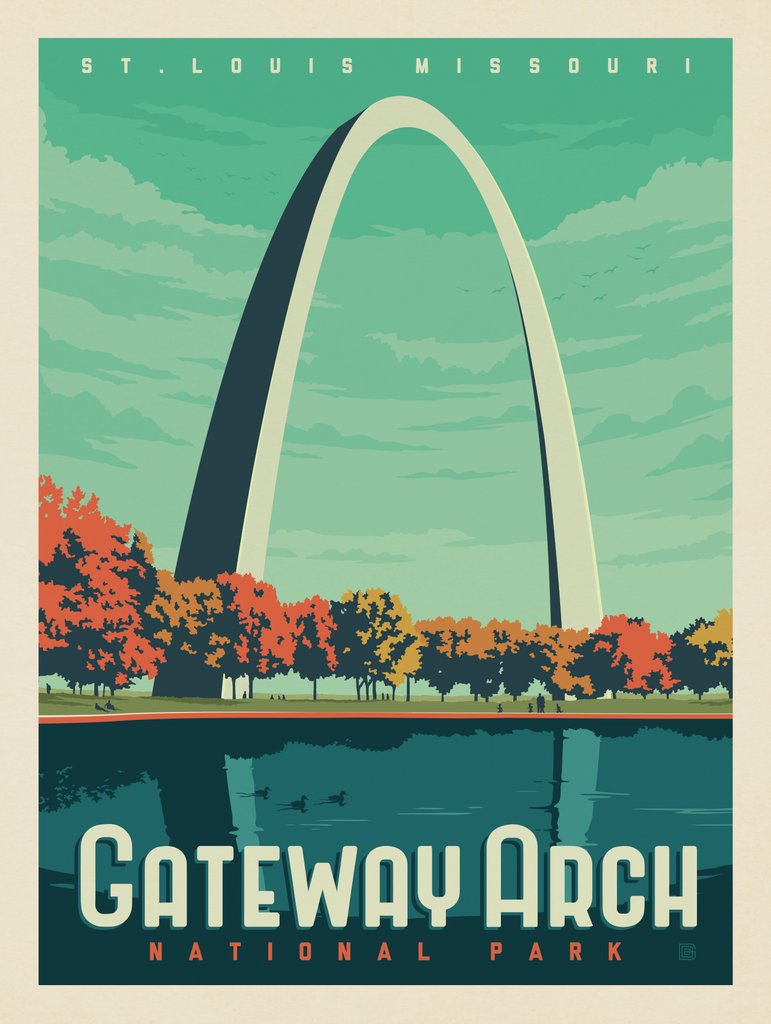 Gateway Arch National Park - Postcards - Artwork