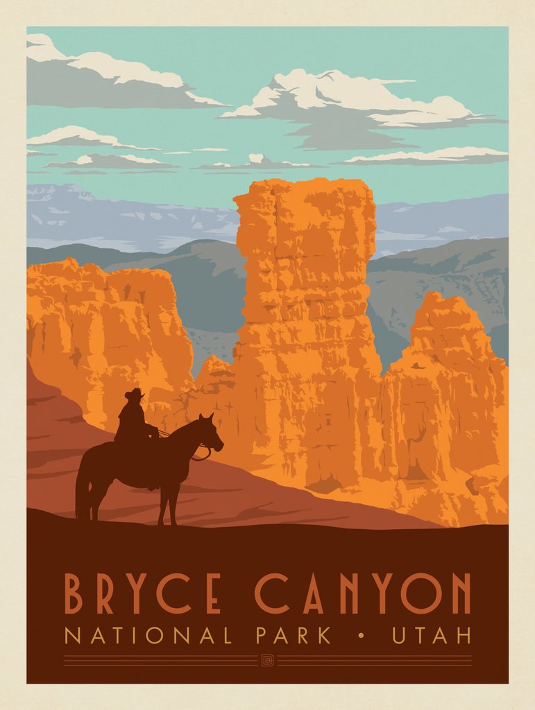 Bryce Canyon National Park: Horse - Canvas - Artwork