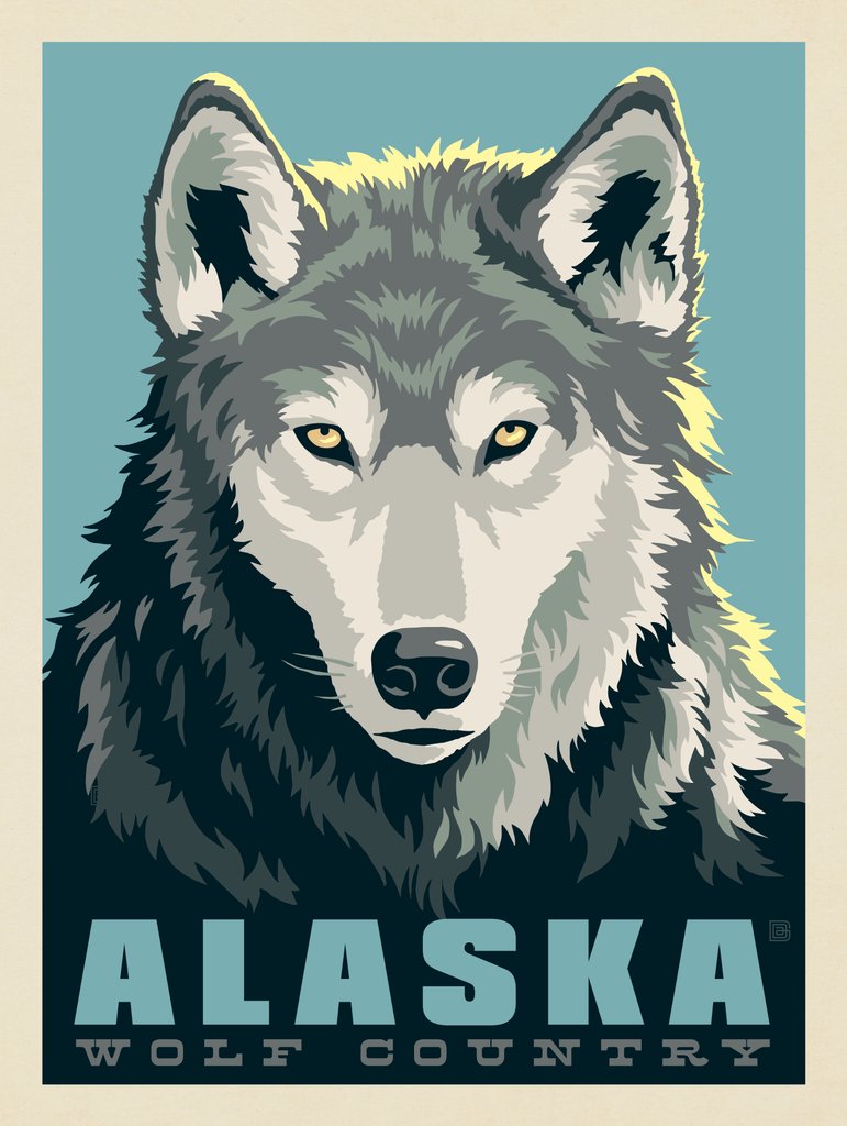 Alaska: Wolf Country - Postcards - Artwork