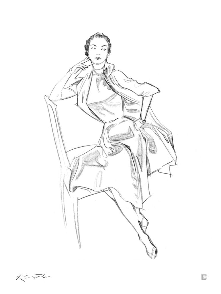 Fashion Sketch: Finesse - Canvas - Artwork