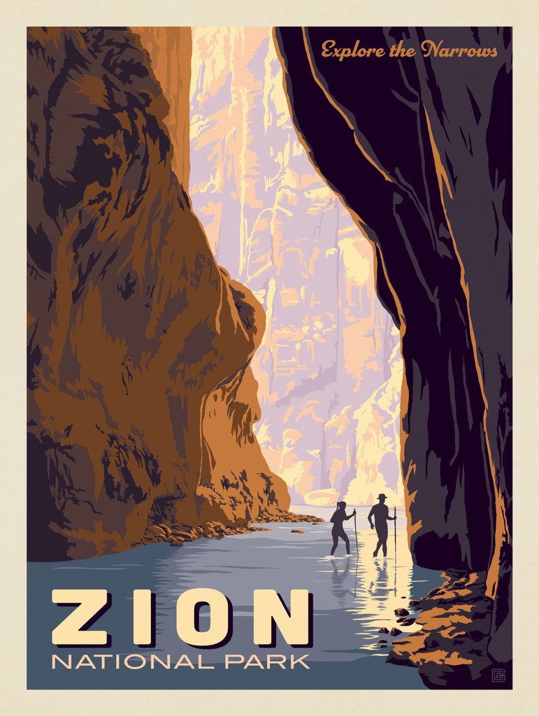 Zion National Park: Explore The Narrows - Art Print - Artwork