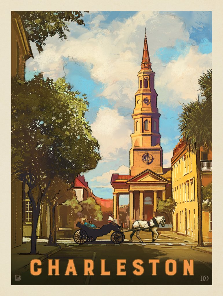 Charleston, South Carolina: St Philip's Church - Postcards - Artwork