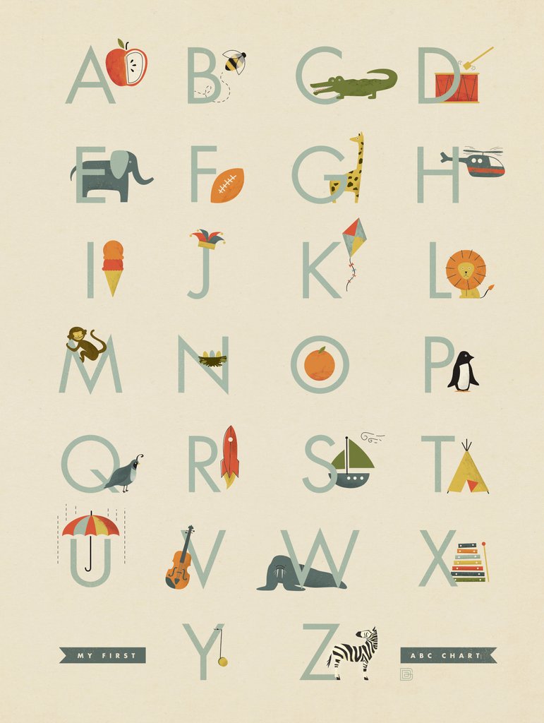 My First Alphabet: Boy - Postcards - Artwork