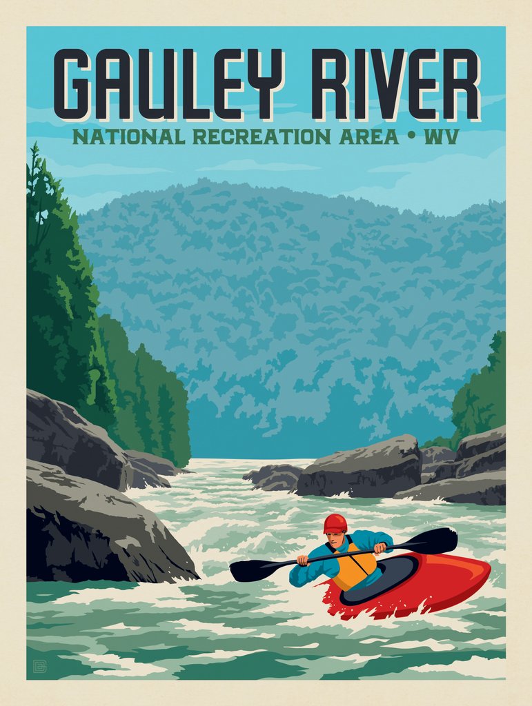 Gauley River National Recreation Area, WV - Canvas - Artwork