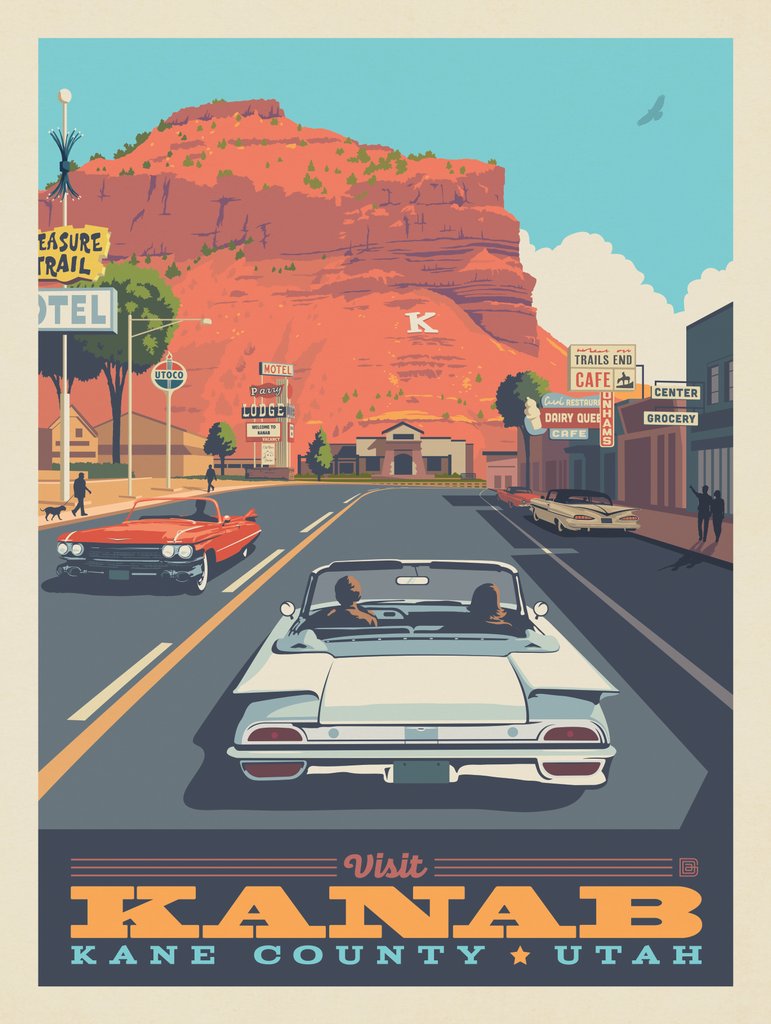 Kanab, Utah - Canvas - Artwork