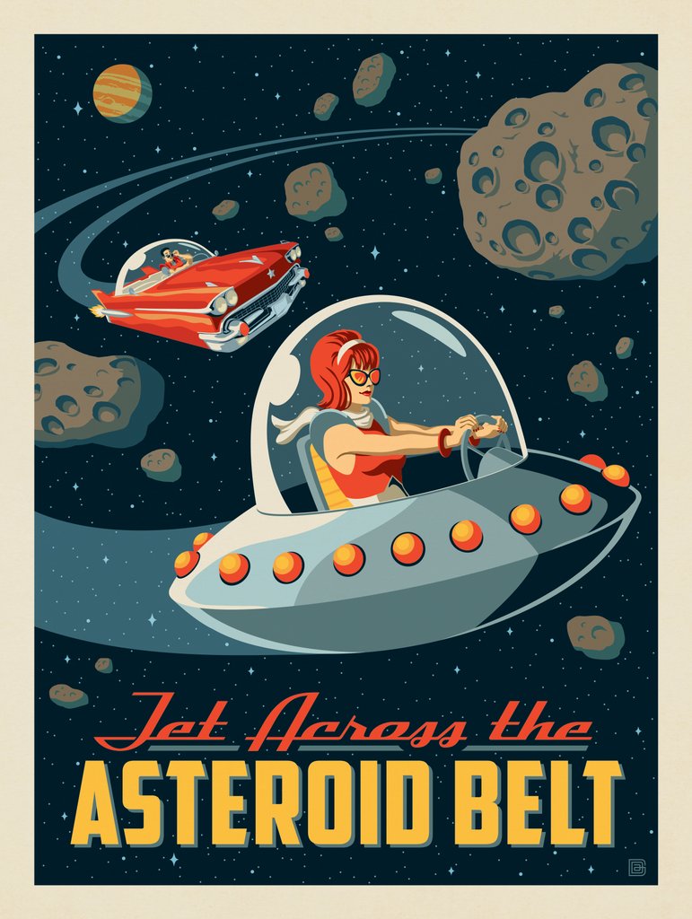 Asteroid Belt - Postcards - Artwork