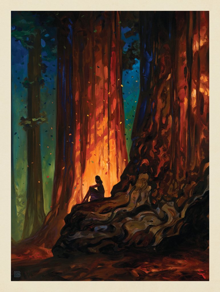 Oil Painting: Nature's Cathedral - Metal Sign - Artwork