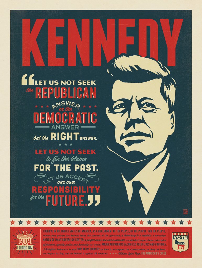 Presidential Quote: Kennedy - Notecards - Artwork