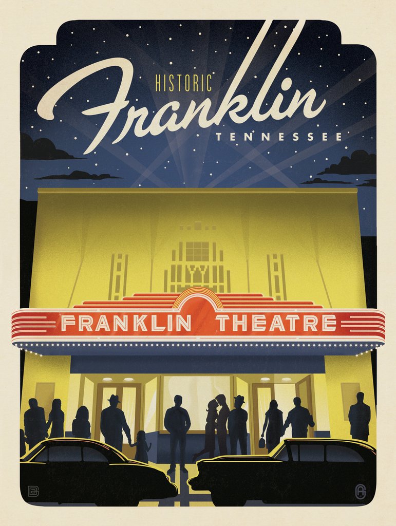 Franklin Theatre - Canvas - Artwork