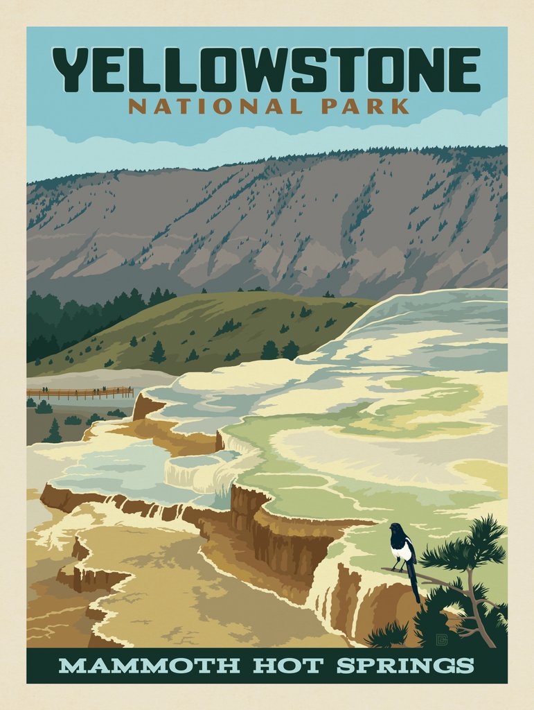 Yellowstone: Mammoth Hot Springs - Notecards - Artwork