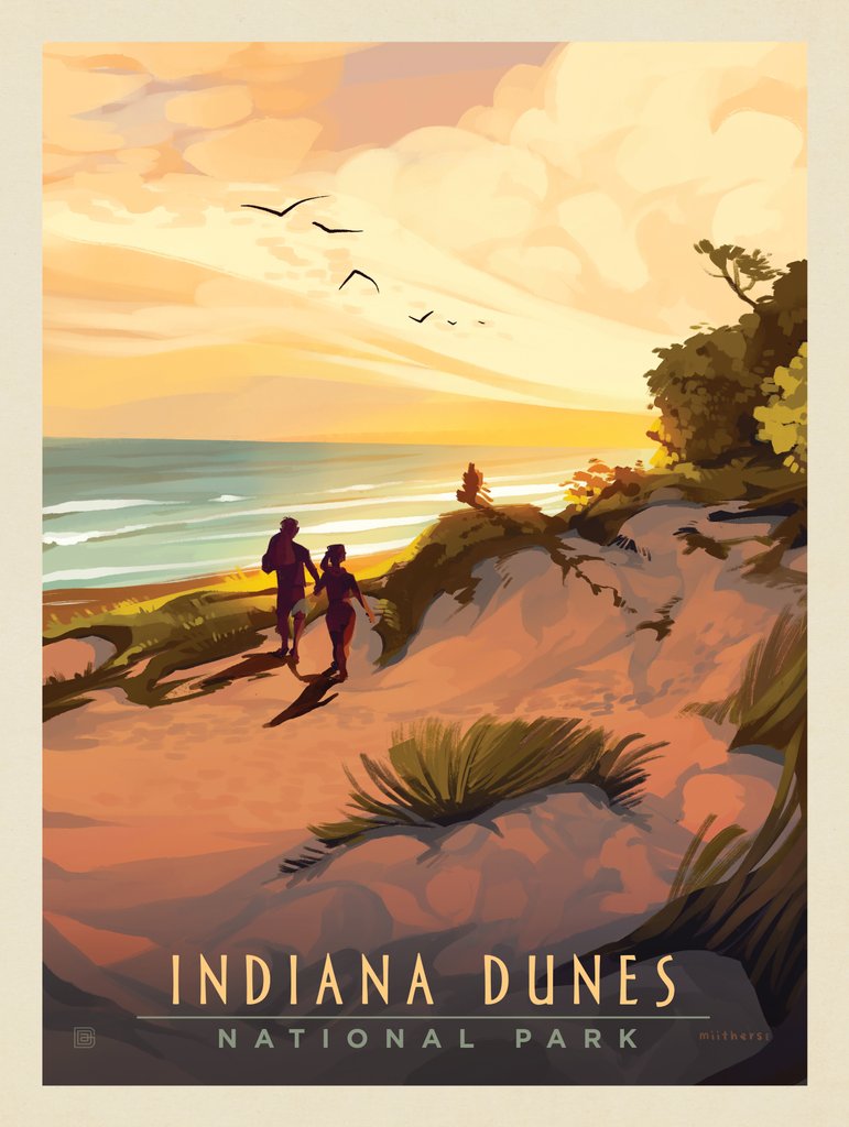 Indiana Dunes National Park: Daybreak - Notecards - Artwork
