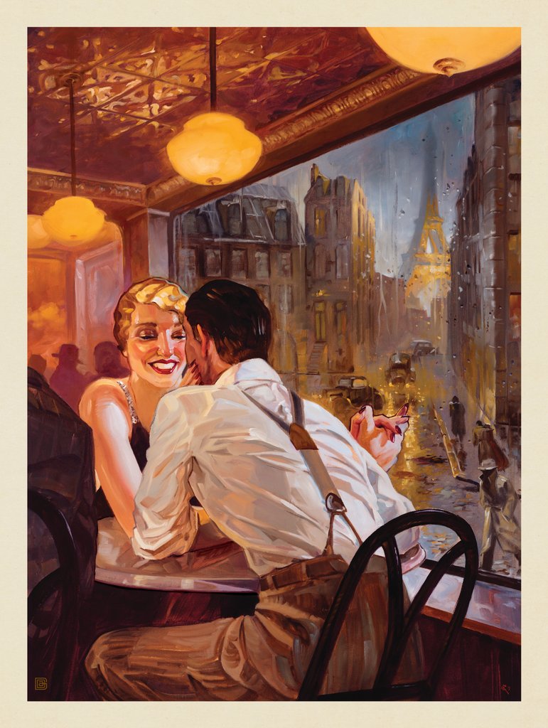 Oil Painting: Paris When It Rains - Postcards - Artwork