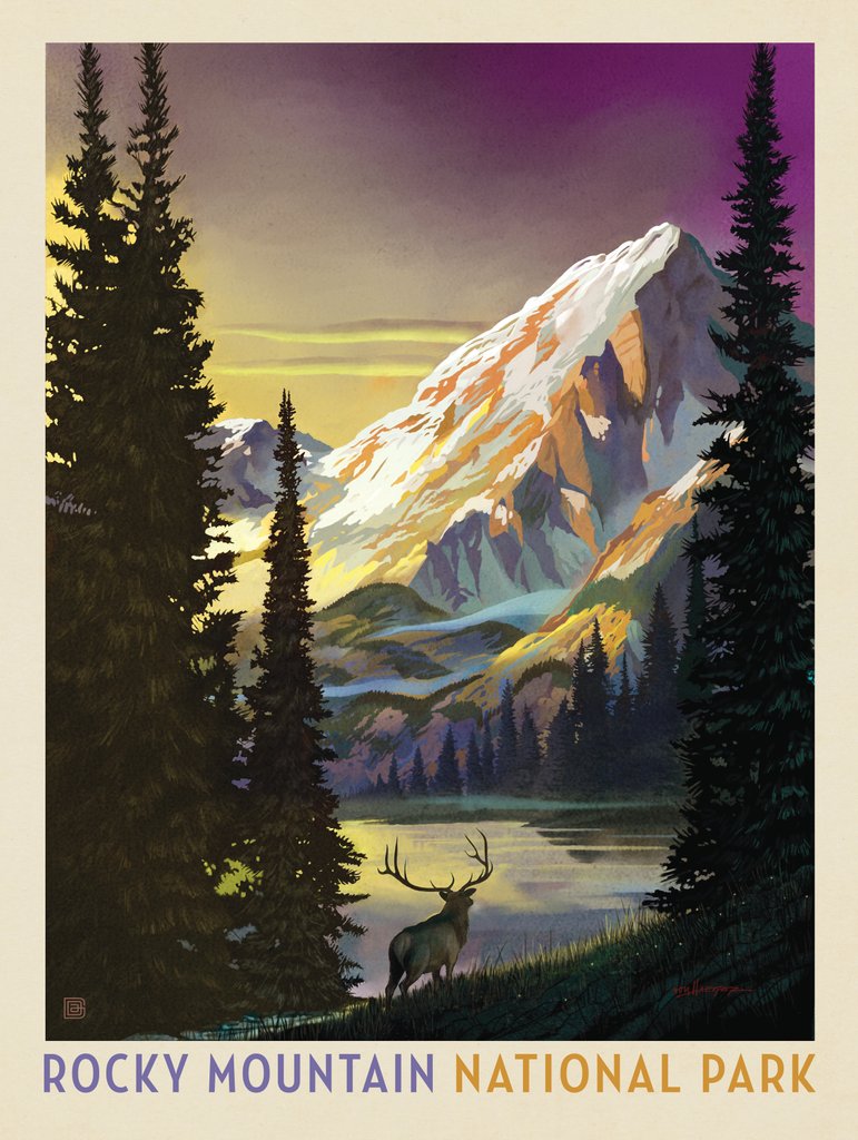 Rocky Mountain National Park: Pyramid Peak - Notecards - Artwork