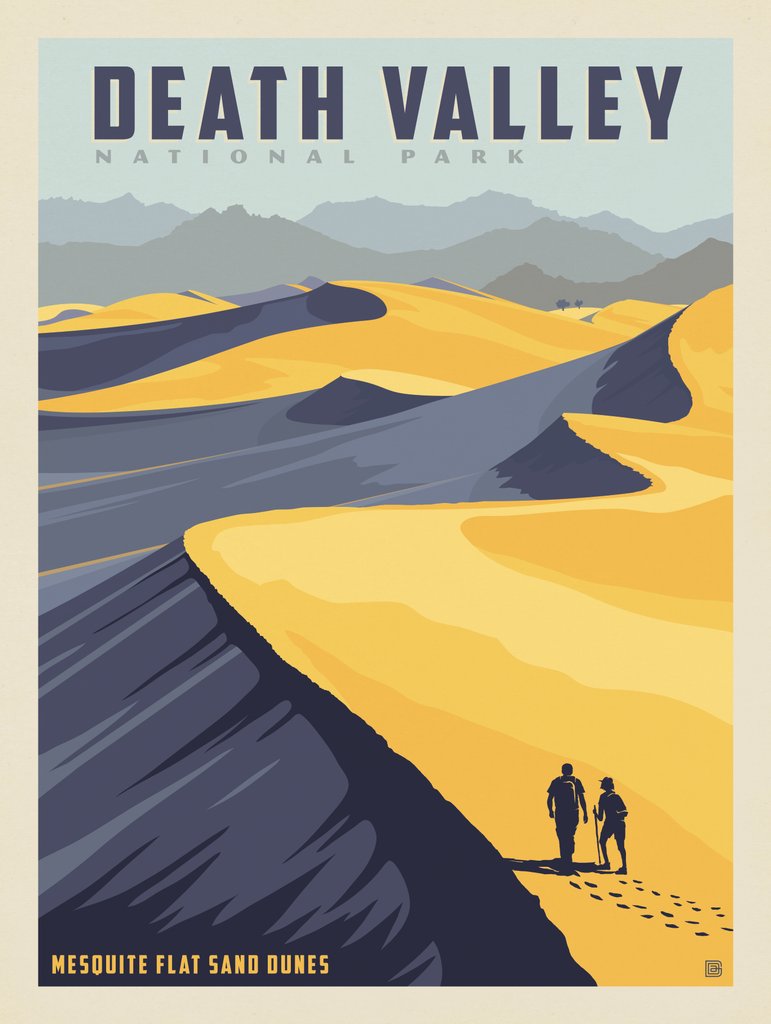 Death Valley National Park: Sand Dunes - Canvas - Artwork