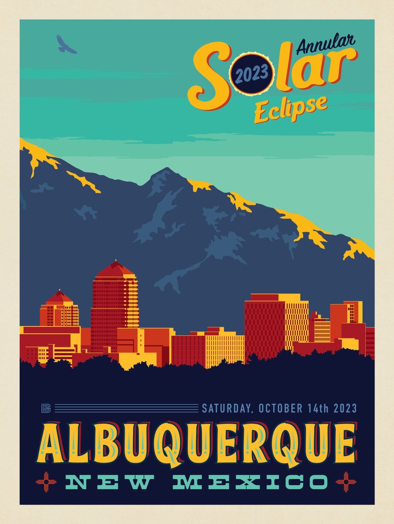 Annular Solar Eclipse: 2023 Albuquerque, NM - Art Print - Artwork