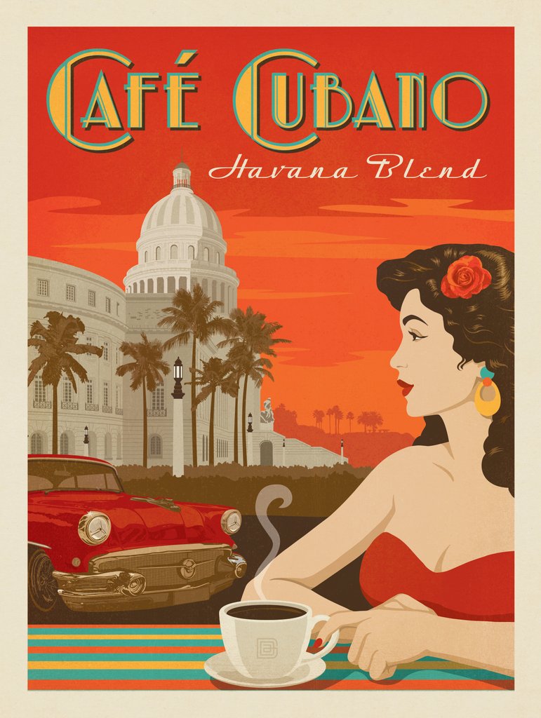 Cafe Cubano - Notecards - Artwork