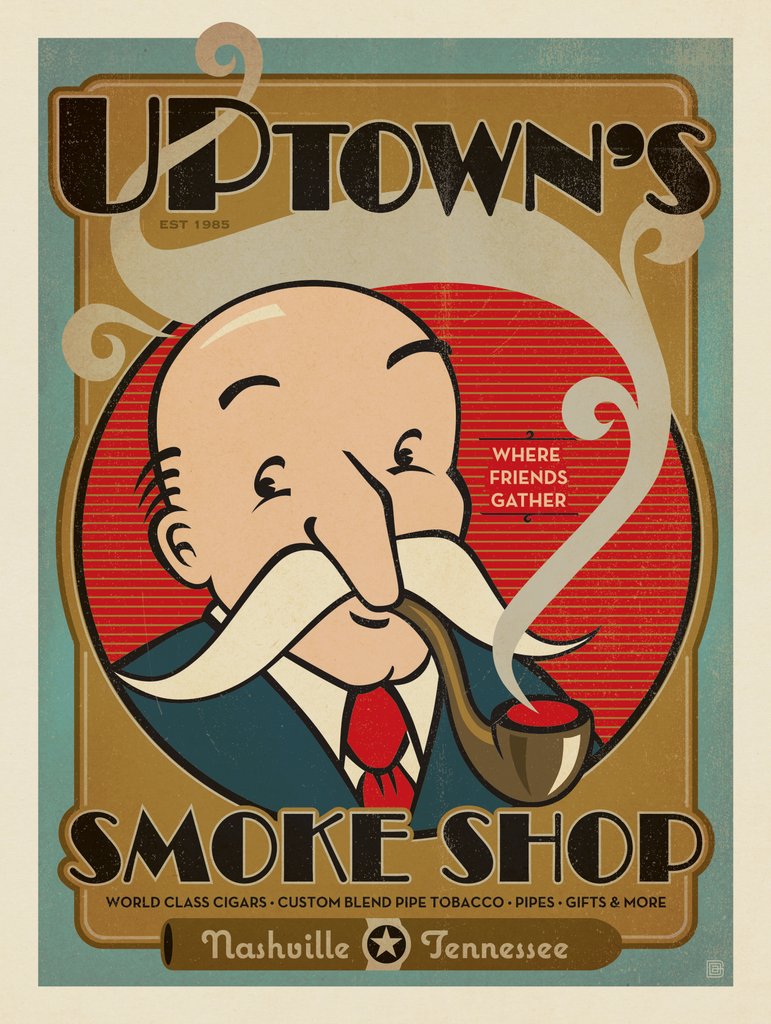 UpTown’s Smoke Shop - Postcards - Artwork