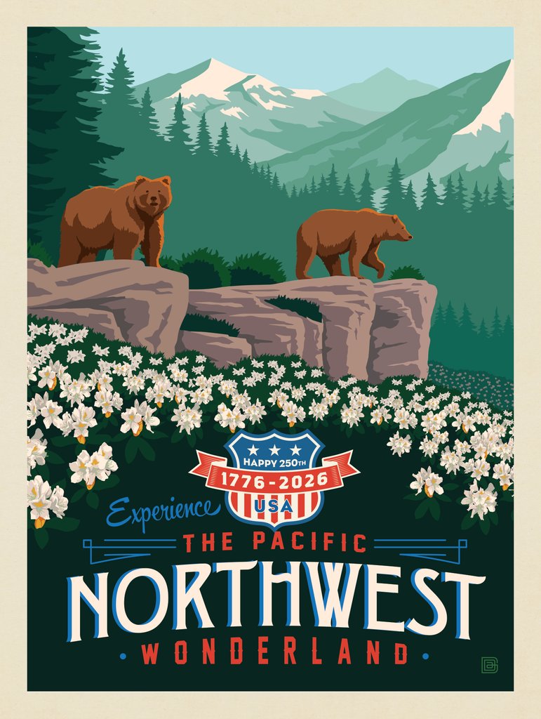 250th Anniversary USA: Celebrate The Northwest - Canvas - Artwork