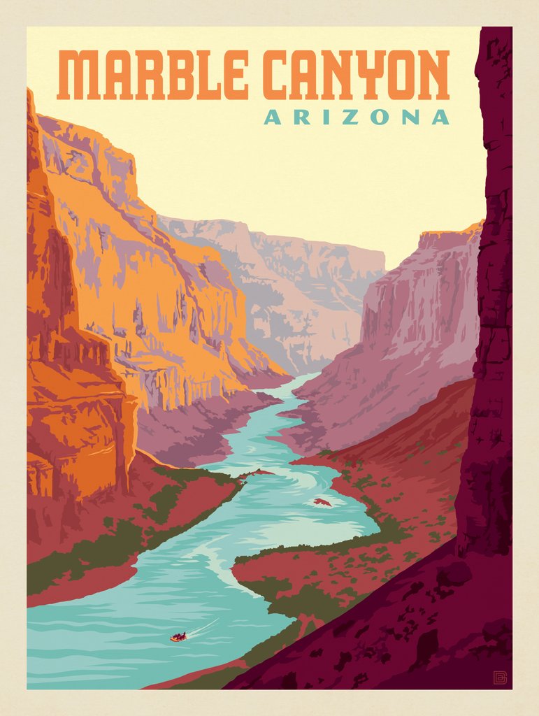 Marble Canyon, Arizona - Metal Sign - Artwork