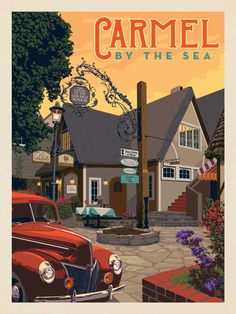 Carmel-By-The-Sea: California (Shops) - Notecards - Artwork