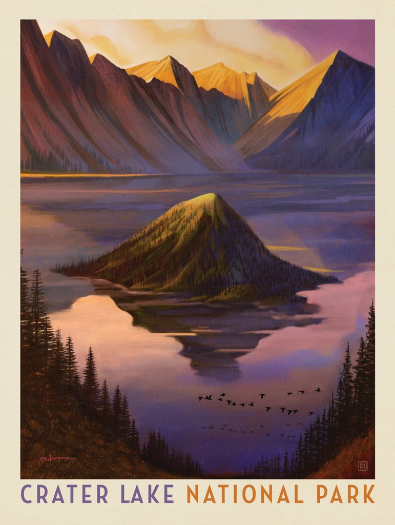 Crater Lake National Park: Morning Glory - Notecards - Artwork