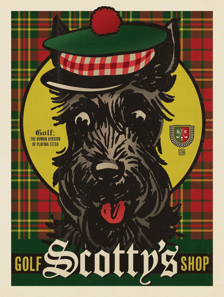 Scotty's Golf Shop - Metal Sign - Artwork