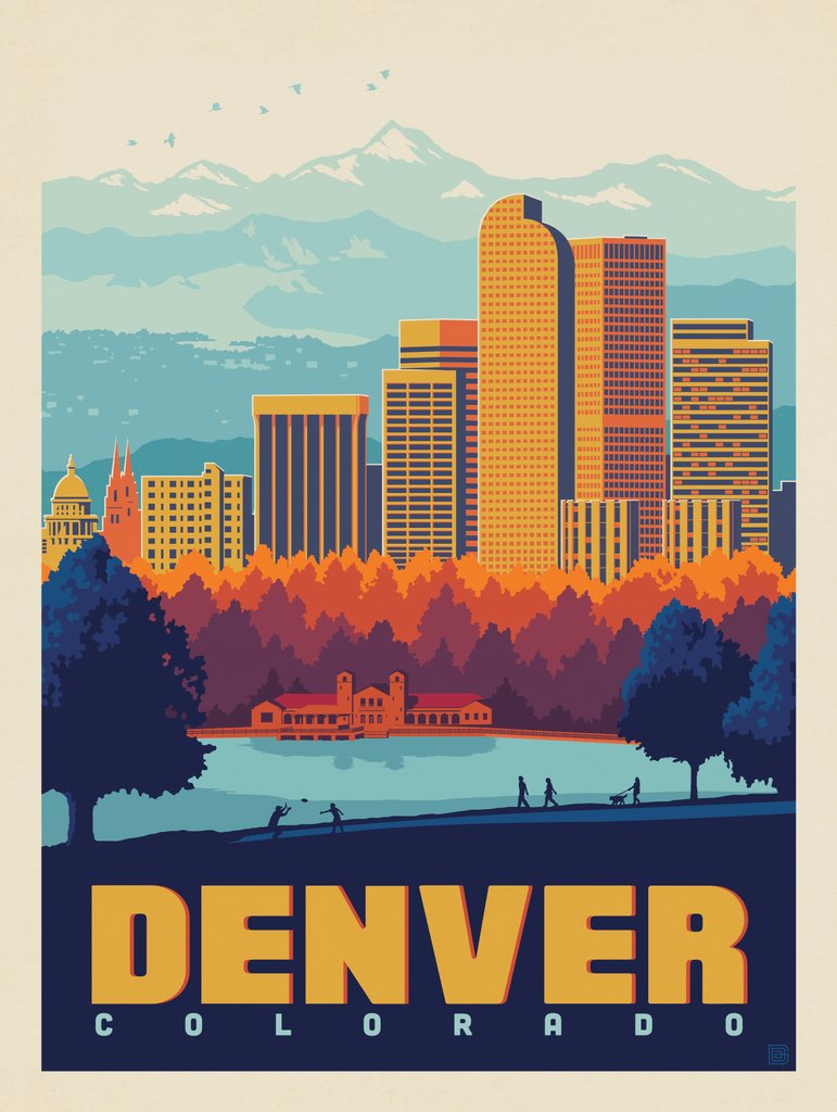 Denver, Colorado: City Park - Postcards - Artwork