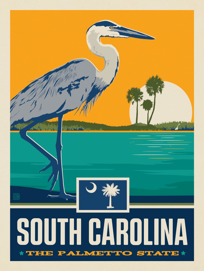 South Carolina State Pride - Metal Sign - Artwork