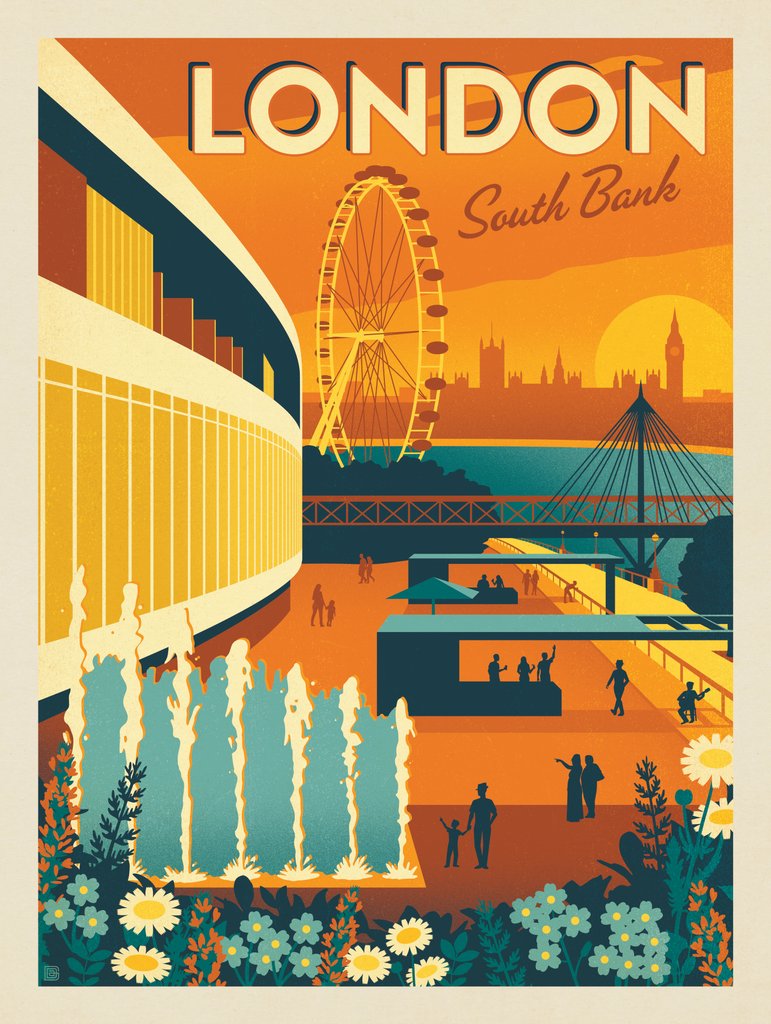 England: London's South Bank - Notecards - Artwork