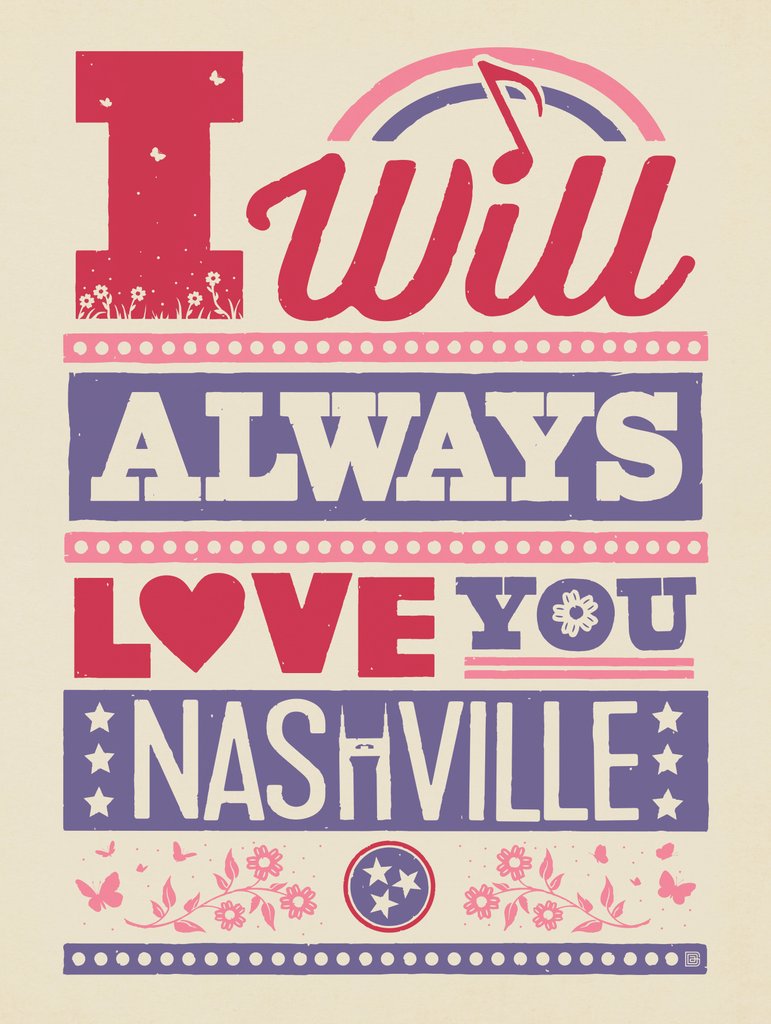 Lyric Print: I Will Always Love You - Art Print - Artwork