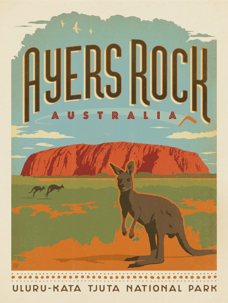 Australia: Ayers Rock - Postcards - Artwork