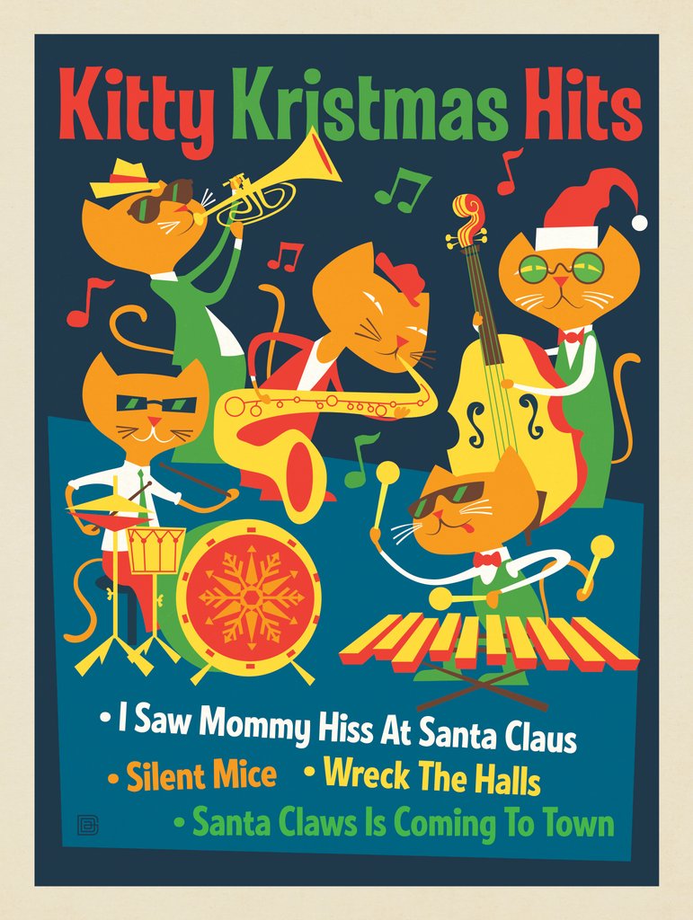 Kristmas Kitty Hits - Postcards - Artwork