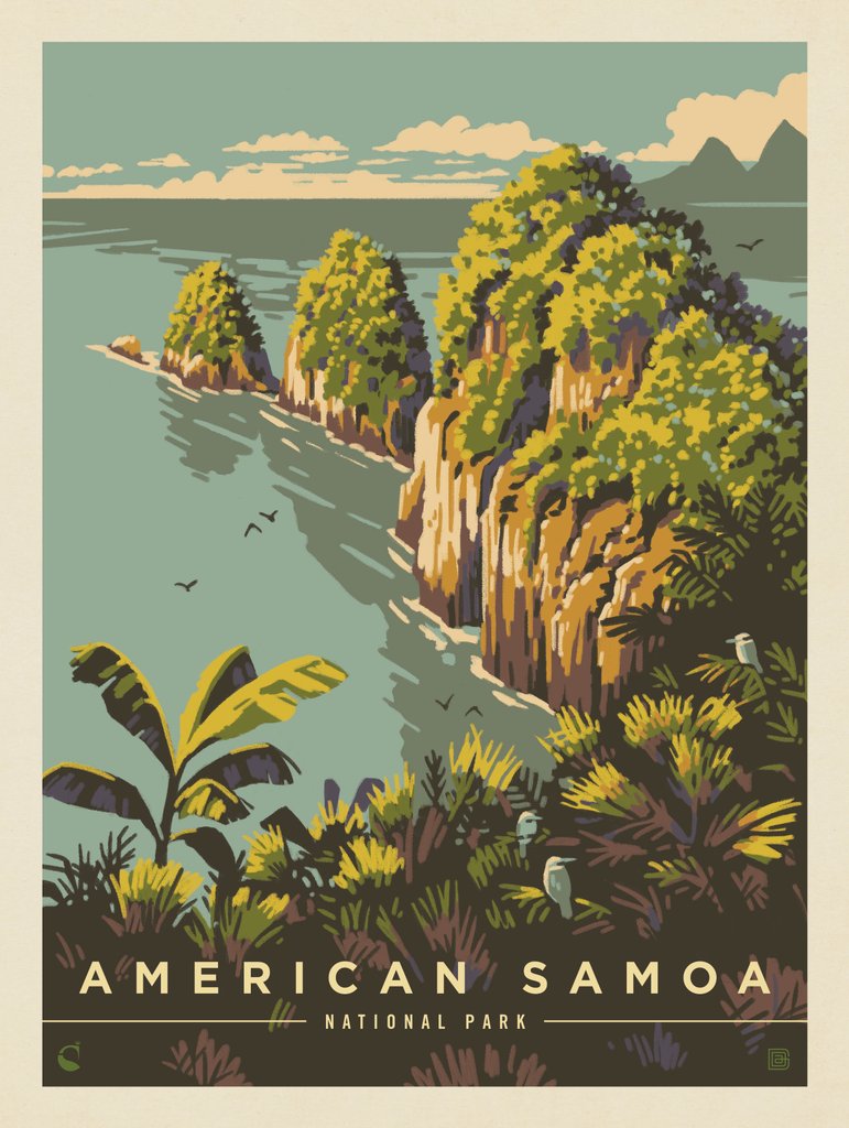 National Park of American Samoa: Paradise - Postcards - Artwork