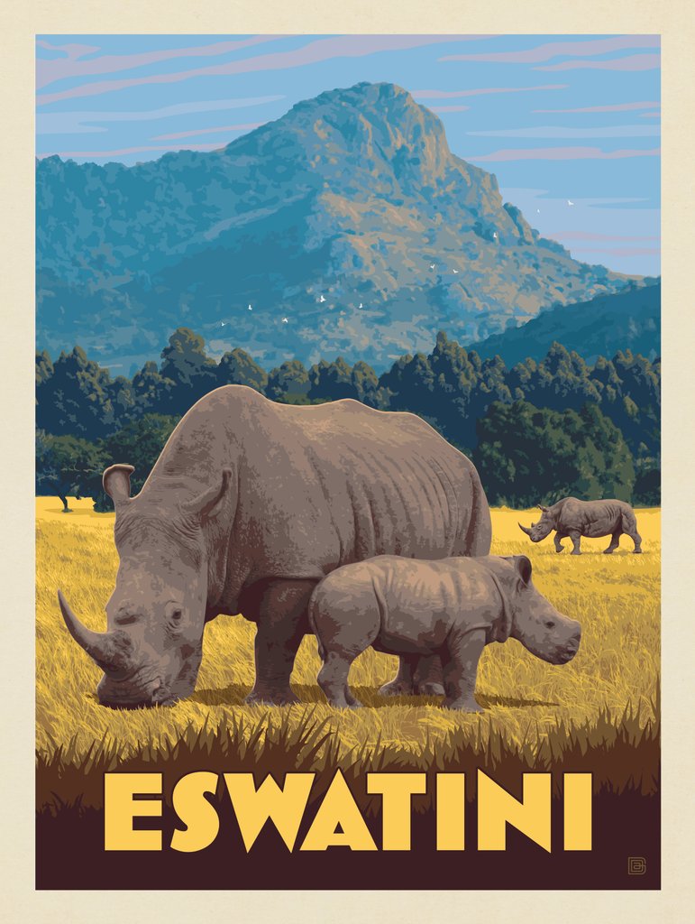 Eswatini, Africa - Canvas - Artwork