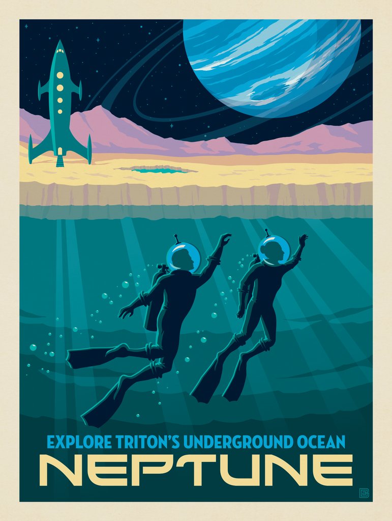 Neptune: Scuba Diving on Triton - Canvas - Artwork