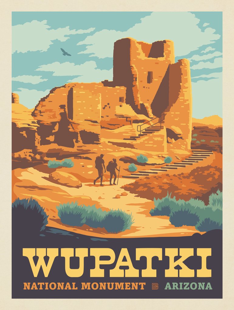 Wupatki National Monument, Arizona - Metal Sign - Artwork